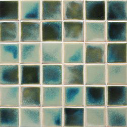 2x2 mosaic in Blues precocious glaze. - Products