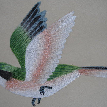 hand painted wallpaper/ Embroidered wallpaper and other hand painted prodcuts