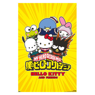 Hello Kitty - Happy Wall Poster with Push Pins, 22.375 x 34