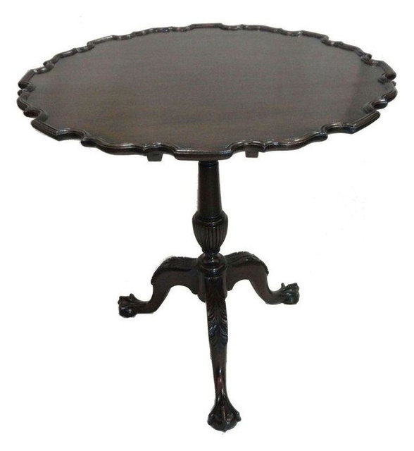 Antique Chippendale Pie Crust Table Traditional Side Tables And Antique Chippendale Pie Crust Table