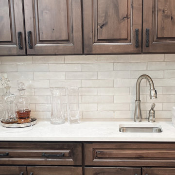 After & Before Kitchen Backsplash - Tile & Installation by Exact Tile Inc