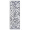 My Magic Carpet Washable Rug Miya Leopard Grey, 2.5' X 7'