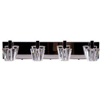 ELK LIGHTING Bv2034-0-15 Ddd Capello 4 Lamp Vanity Clear Crystal / Chrome