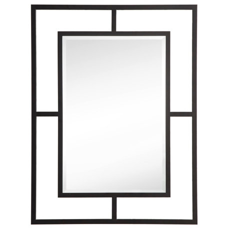 Boston 30" Rectangular Mirror Vanities, Matte Black