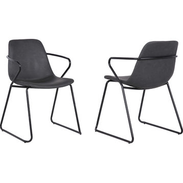 Colton Dining Chair (Set of 2) - Gray, Black