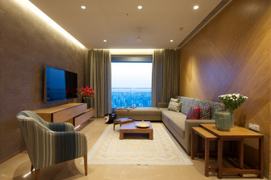 Example of a family room design in Mumbai