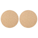 Jelinek Cork Group - Cork Hot Pads, Set of 2, 12" - Offering a heat resistant non-slip surface, Jelinek Cork Hot Pads protect your tabletops and counters from heat damage and help to keep your dishes securely in place when the table is jostled. The cork hot pads come in a convenient two-pack so you can serve up several piping hot dishes during each meal. The cork material has a classic natural appearance that will complement a wide variety of decor styles beautifully and won't look out of place during dinner parties and special events.