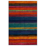 Mohawk - Rainbow Dusk Rug, Kaleidoscope, 7' 6"x10' - Rendered in a variety of versatile color palette options, the Mohawk Home Rainbow Area Rug features brushstroke inspired stripes that instantly bring any space to life. Flawlessly finished, this collection features bold color clarity and richly defined details with the dependable durability needed for busy households. The dense pile is created with a premium wear dated nylon yarn that provides sumptuous softness and proven stain resistance power while the durable latex backing offers precise placement during daily wear and tear. This area rug is available in runners, scatters, 5x8, 8x10, and other popular area rug sizes, making it ideal for any indoor space, including the living room, dining room, bedroom, office, hallways, entryways, and more.