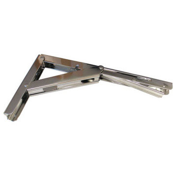 Sugatsune 12 inch Folding Shelf Bracket, Stainless Steel