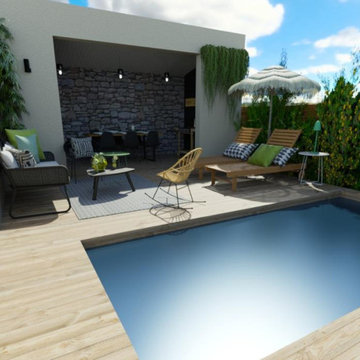 Pool house et terrasse