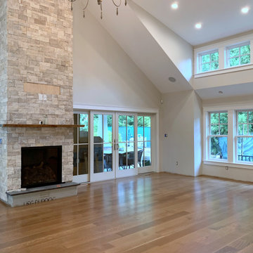 SAINT JAMES: 6" RIFT & QUARTERED WHITE OAK INSTALLED & FINISHED - CUSTOM STAIN