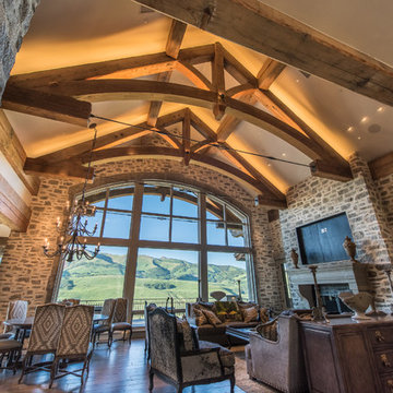 Reclaimed Douglas Fir Timber Frame: Original Smooth Planed Patina