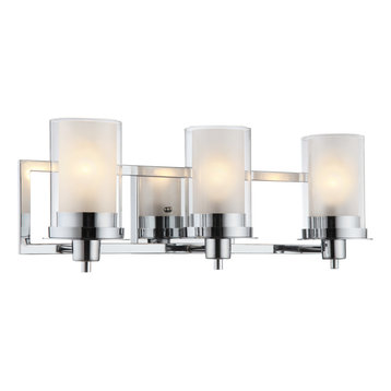 brushed chrome bathroom light fixtures