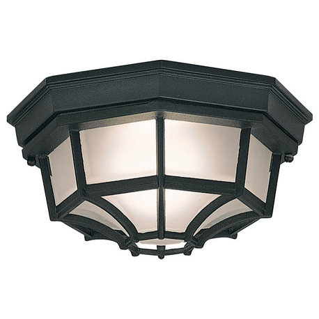 Designers Fountain 2067-BK 1 Light 10" Flush Mount Marine Style - Black