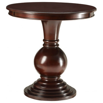26"x26"x26" Espresso Wood Veneer Side Table