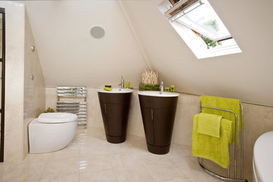 Design ideas for a contemporary bathroom in Berkshire.