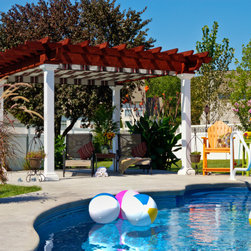 Artisan Vinyl & Cedar Pergola - Pergolas