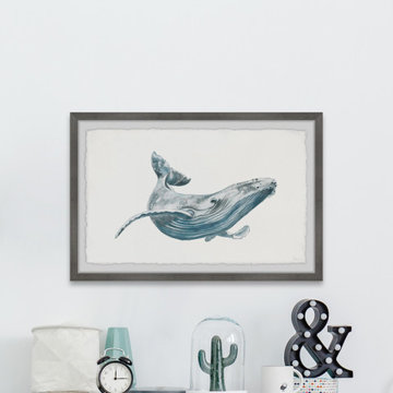 "The Big Whale" Framed Painting Print