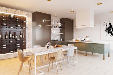 Inspiration for a contemporary kitchen remodel