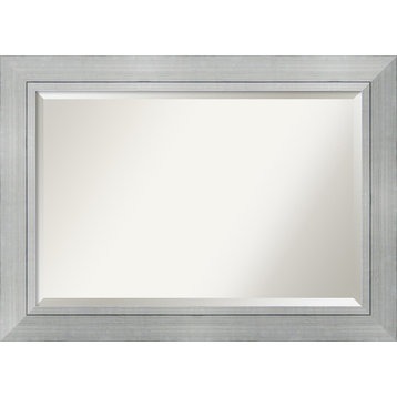 Romano Silver Beveled Wood Bathroom Wall Mirror - 43.25 x 31.25 in.