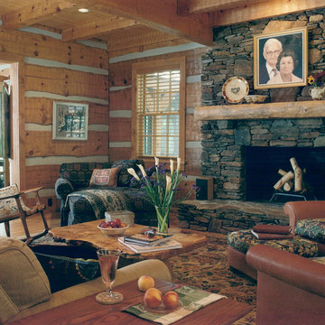 Farmhouse style log home