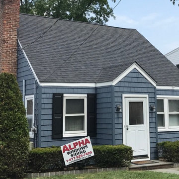 Port Washington Siding - Pacific Blue Shakes & Shutters - Alpha Windows & Siding