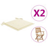 vidaXL Chair Cushion 2 Pcs Outdoor Patio Seat Cushion Cream Oxford Fabric