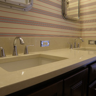Tigris Sand Quartz Houzz Transitional Home Design Photo In Dc Metro