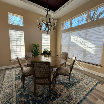 Lake Geneva- Banded Shades, faux wood and duette shades