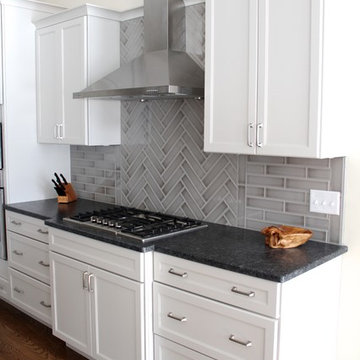 White & Gray Contemporary Kitchen