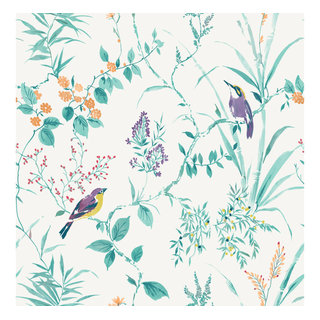 I Love Wallpaper Gorgeous Gardinea Wallpaper in Sage Green and Pink on