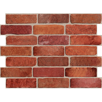 3D Wall Panel Featuring Old Red Brick Design 23.5 by 17.25 Inches 572OR