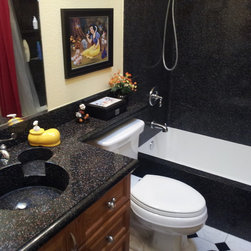 Corian Custom Tub and Mickey Sink Using the Color Mardi Gras (Glacier White in T - Bathtubs