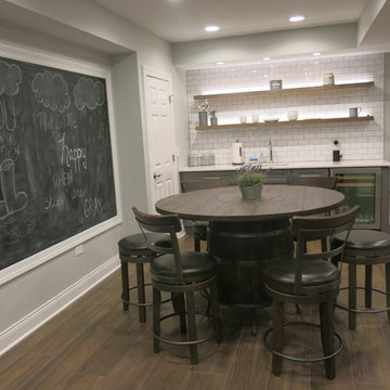 Wheaton Basement with Reading Nook and Wet Bar
