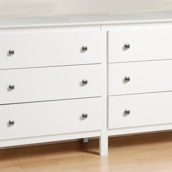 Prepac Berkshire 6 Drawer Dresser in White - Products