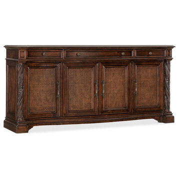 Hooker Furniture 6750-75903 Charleston 76"W Cherry and Maple Wood - Maraschino