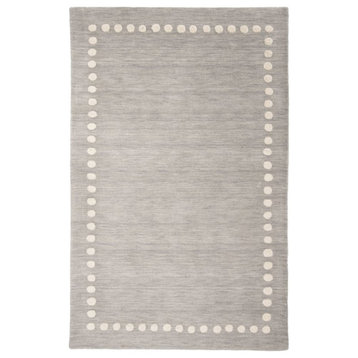Safavieh Kids 5' x 8' Hand Loomed Wool Rug in Gray and Ivory