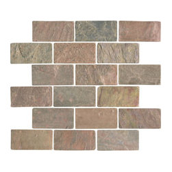 Copper Slate Mosaic Tile 2x4 - Mosaic Tile