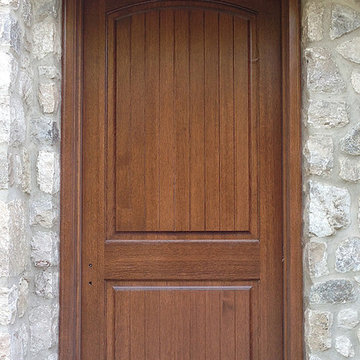 Mediterranean Doors - Solid Mahogany Door True Arch 2-panel