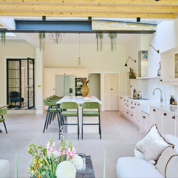 Light Pink Shaker Kitchen in Dulwich
