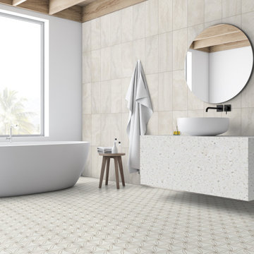 Trav Porcelain Tile Bathroom