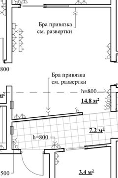 Чертеж кресла с пуфом