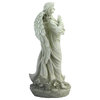 24.5" Light Olive Green Praying Angel Decorative Outdoor Garden Statue