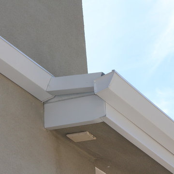 White Fascia Wrap, Angle Face Gutters with Stain Guard, Redondo Beach