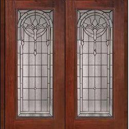 Prehung Entry Double Door 80 Fiberglass Palacio Full Lite Glass - Front Doors