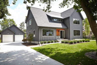 Contemporary exterior home idea in Grand Rapids