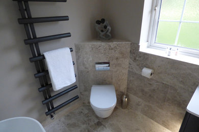 Design ideas for a contemporary bathroom in Surrey.