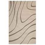 Lexmod - Surge Swirl Abstract 8"x10" Indoor and Outdoor Area Rug, Light and Dark Beige - Make a sophisticated statement with the Surge Swirl Abstract Indoor and Outdoor Area Rug. Patterned with an elegant design, Surge is a durable and soft machine-woven polypropylene rug that offers wide-ranging support. Featuring an abstract design with a low pile weave and gripping rubber bottom, this all-weather area rug is a perfect addition to the outdoor patio, porch, deck, or inside the house in the living room, bedroom, kitchen or dining room. Surge is a family-friendly fade and stain resistant rug with easy maintenance. Hose down or vacuum periodically. Create a contemporary play area for kids and pets in high-traffic areas while protecting your floor from spills and heavy furniture with this carefree decor solution.