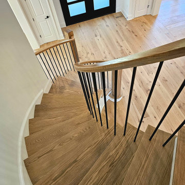 Project #110 | Beautiful Curved Staircase with Circular Balcony