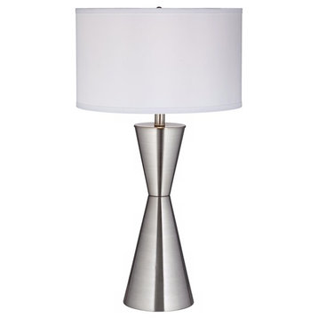 Pacific Coast Troubadour Table Lamp, Brushed Nickel and Steel